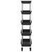 Cărucior de bucătărie 5 niveluri negru 42x29x128 cm fier și ABS - WALTI WALTI