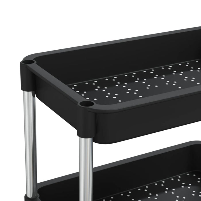 Cărucior de bucătărie 5 niveluri negru 42x29x128 cm fier și ABS - WALTI WALTI