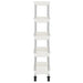 Cărucior de bucătărie 5 niveluri alb 42x29x128 cm fier și ABS - WALTI WALTI