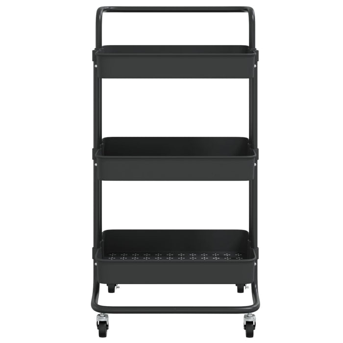 Cărucior de bucătărie 3 niveluri negru 42x35x85 cm fier/ABS - WALTI WALTI