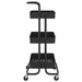 Cărucior de bucătărie 3 niveluri negru 42x35x85 cm fier/ABS - WALTI WALTI