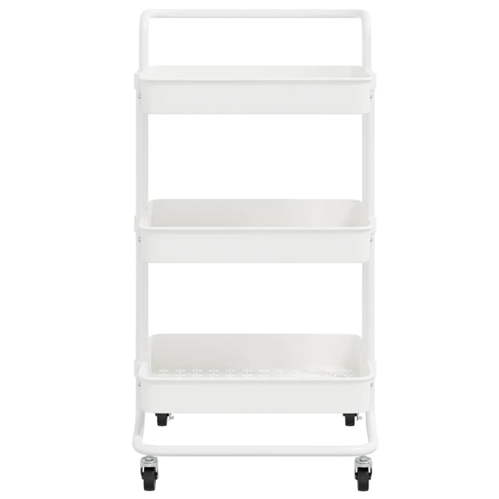 Cărucior de bucătărie 3 niveluri alb 42x35x85 cm fier și ABS - WALTI WALTI