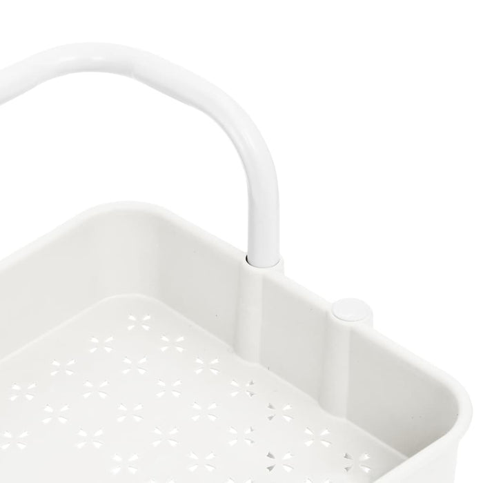 Cărucior de bucătărie 3 niveluri alb 42x35x85 cm fier și ABS - WALTI WALTI
