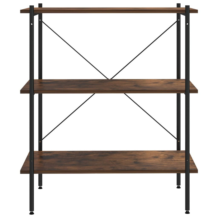Unitate cu rafturi pe 3 niveluri, negru și natural, 80x40x92 cm - WALTI WALTI