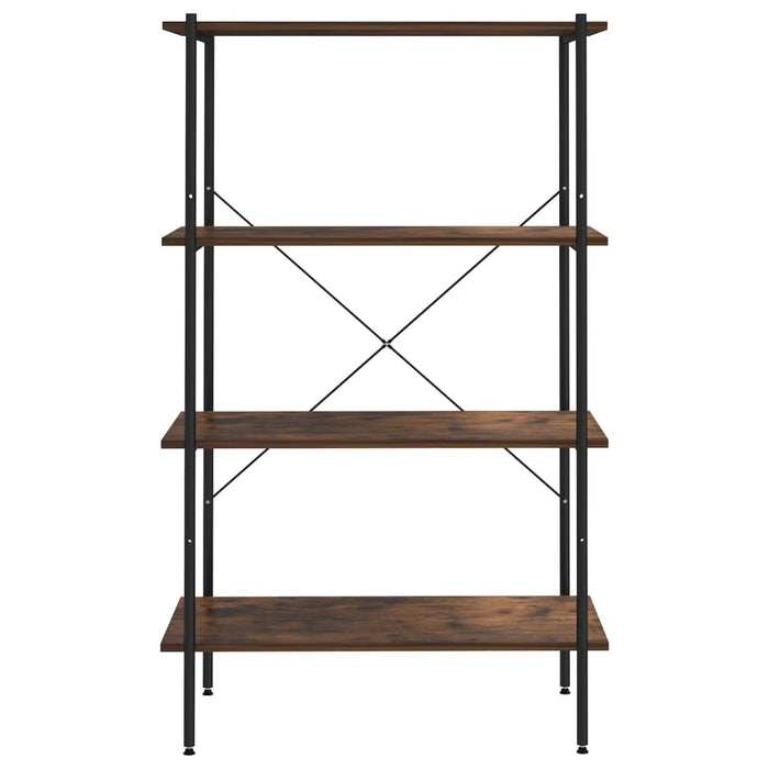 Unitate de rafturi pe 4 niveluri negru și natural, 80x40x130 cm - WALTI WALTI