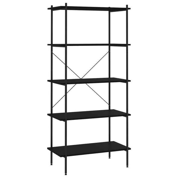 Unitate cu rafturi pe 5 niveluri, negru, 80x40x163 cm - WALTI WALTI