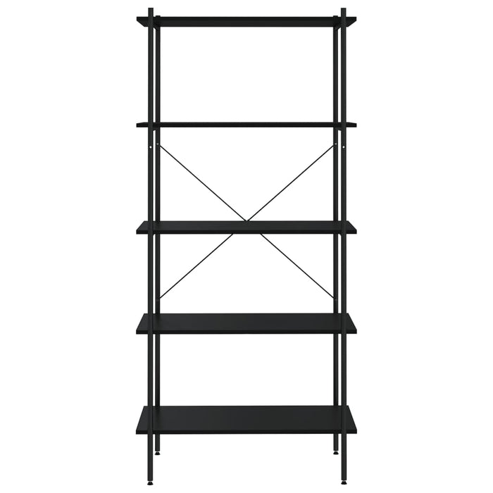 Unitate cu rafturi pe 5 niveluri, negru, 80x40x163 cm - WALTI WALTI