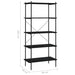 Unitate cu rafturi pe 5 niveluri, negru, 80x40x163 cm - WALTI WALTI