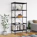 Unitate cu rafturi pe 5 niveluri, negru, 80x40x163 cm - WALTI WALTI
