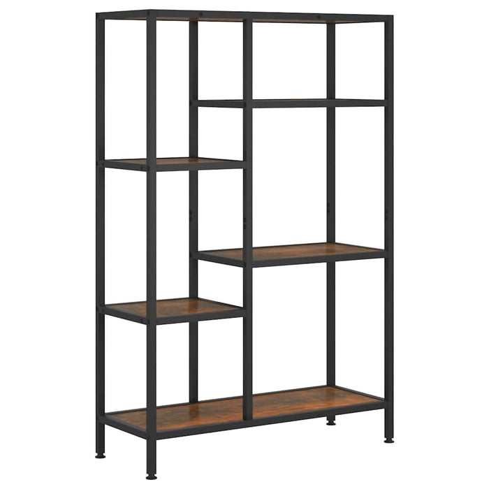 Bibliotecă, 80x30x120 cm, oțel și lemn prelucrat WALTI