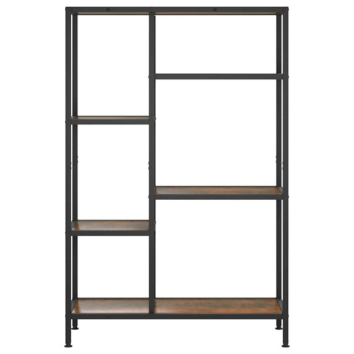 Bibliotecă, 80x30x120 cm, oțel și lemn prelucrat WALTI