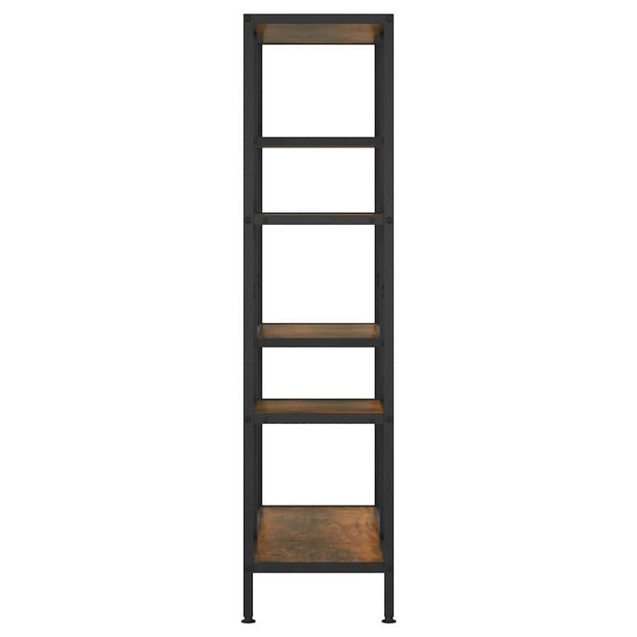 Bibliotecă, 80x30x120 cm, oțel și lemn prelucrat WALTI