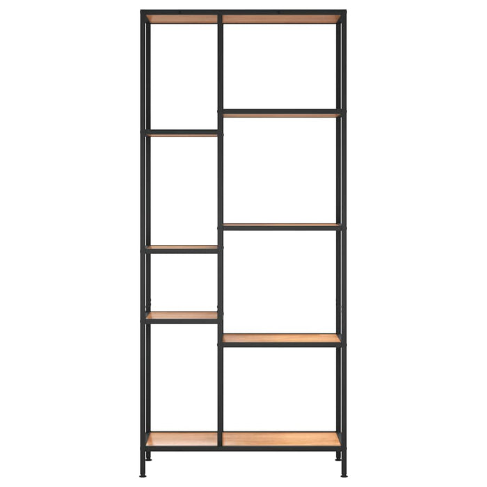 Bibliotecă, 80x30x180 cm, oțel și lemn prelucrat - WALTI WALTI