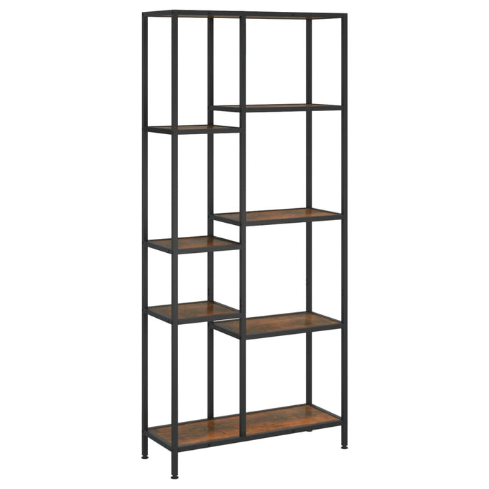 Bibliotecă, 80x30x180 cm, oțel și lemn prelucrat - WALTI WALTI