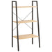 Raft cu 3 niveluri, maro deschis / negru, 56x35x108 cm - WALTI WALTI
