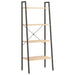 Raft vertical cu 4 niveluri, maro deschis/negru, 56x35x140 cm - WALTI WALTI