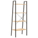 Raft vertical cu 4 niveluri, maro deschis/negru, 56x35x140 cm - WALTI WALTI