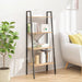 Raft vertical cu 4 niveluri, maro deschis/negru, 56x35x140 cm - WALTI WALTI