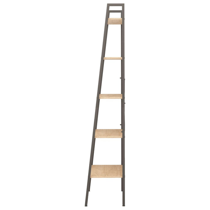 Raft vertical cu 5 niveluri, maro deschis/negru, 56x35x174 cm WALTI