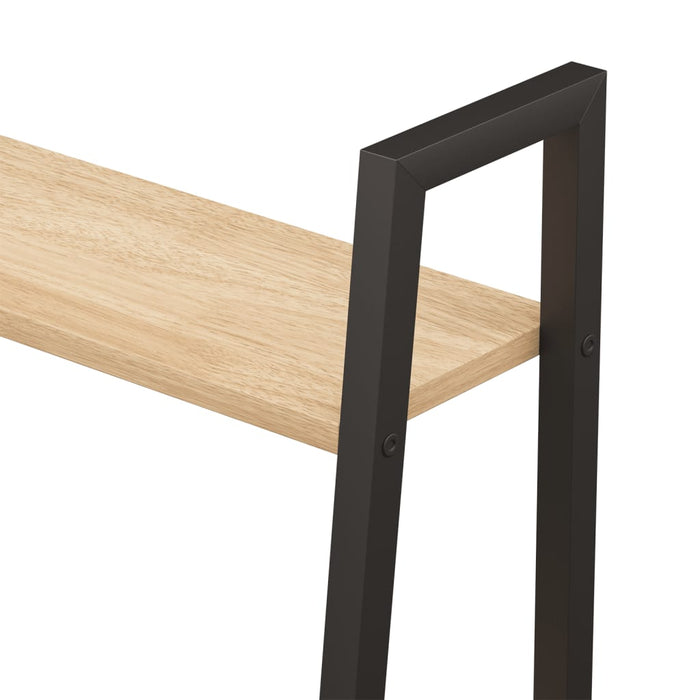 Raft vertical cu 5 niveluri, maro deschis/negru, 56x35x174 cm WALTI