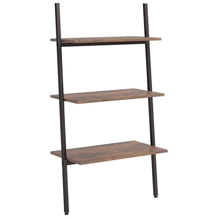 Raft înclinat cu 3 niveluri maro închis și negru 64x34x116 cm WALTI