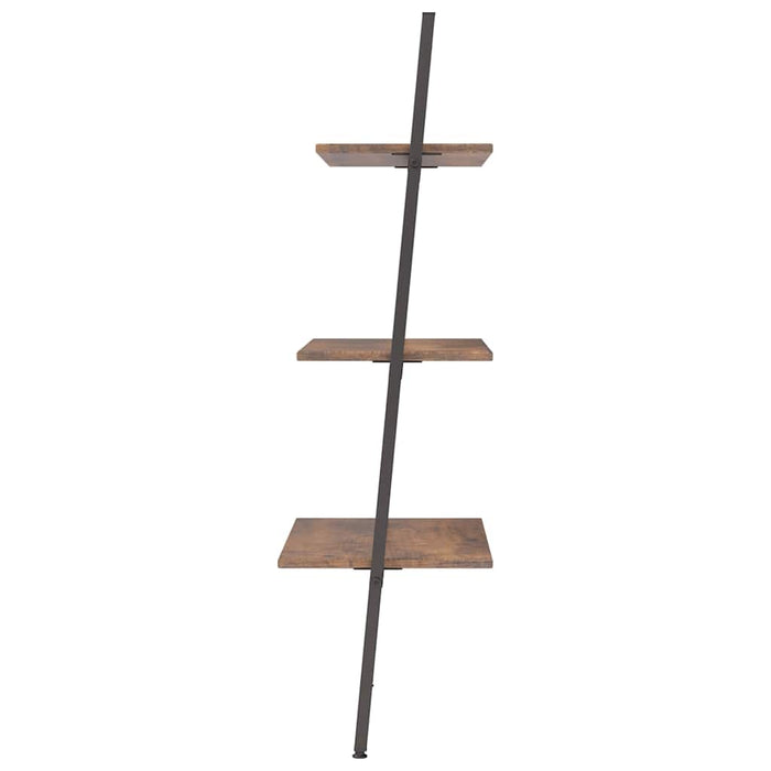 Raft înclinat cu 3 niveluri maro închis și negru 64x34x116 cm WALTI