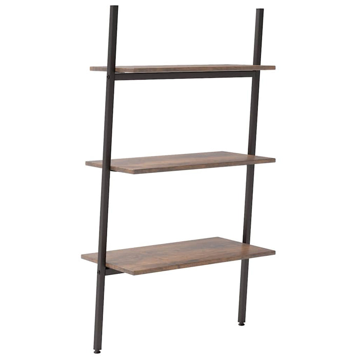 Raft înclinat cu 3 niveluri maro închis și negru 64x34x116 cm WALTI