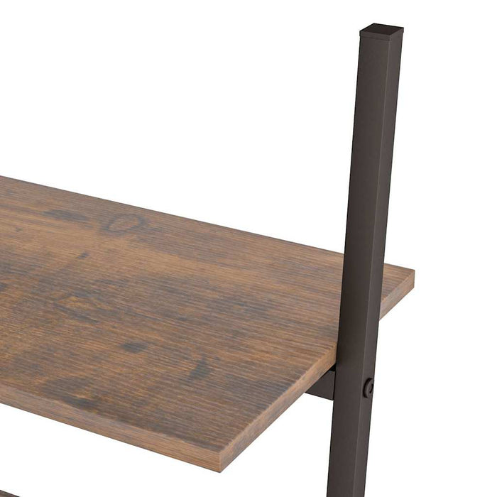 Raft înclinat cu 3 niveluri maro închis și negru 64x34x116 cm WALTI