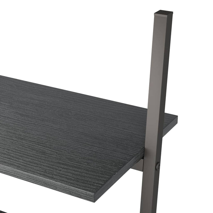 Raft înclinat, cu 4 niveluri, negru, 64x34x150,5 cm - WALTI WALTI