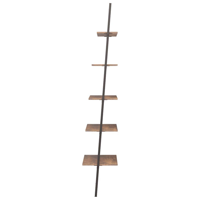 Raft înclinat cu 5 niveluri maro închis / negru 64x34x185,5 cm WALTI