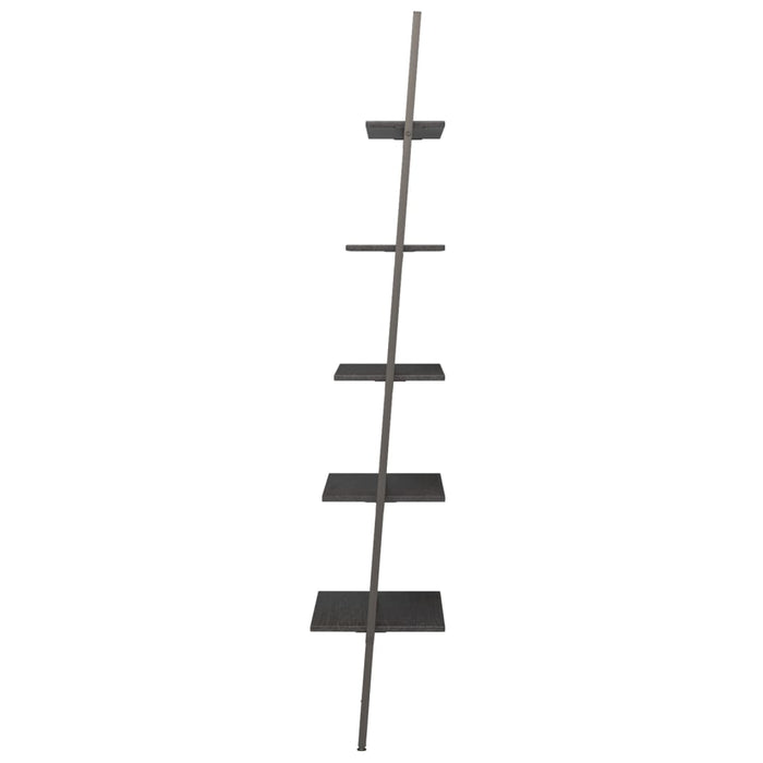 Raft înclinat, cu 5 niveluri, negru, 64x34x185,5 cm - WALTI WALTI