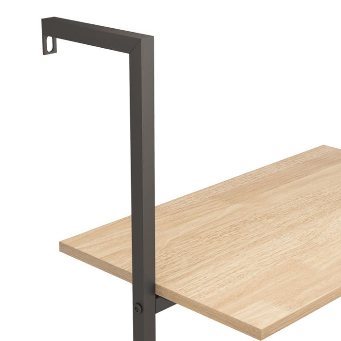 Raft înclinat cu 3 niveluri maro deschis / negru 64x35x120,5 cm WALTI