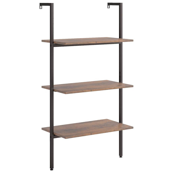 Raft înclinat cu 3 niveluri maro închis / negru 64x35x120,5 cm WALTI