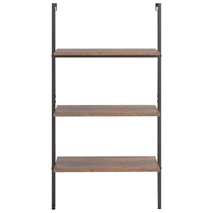 Raft înclinat cu 3 niveluri maro închis / negru 64x35x120,5 cm WALTI