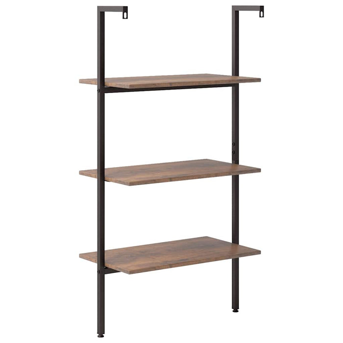 Raft înclinat cu 3 niveluri maro închis / negru 64x35x120,5 cm WALTI