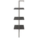 Raft înclinat cu 3 niveluri, negru, 64x35x120,5 cm - WALTI WALTI