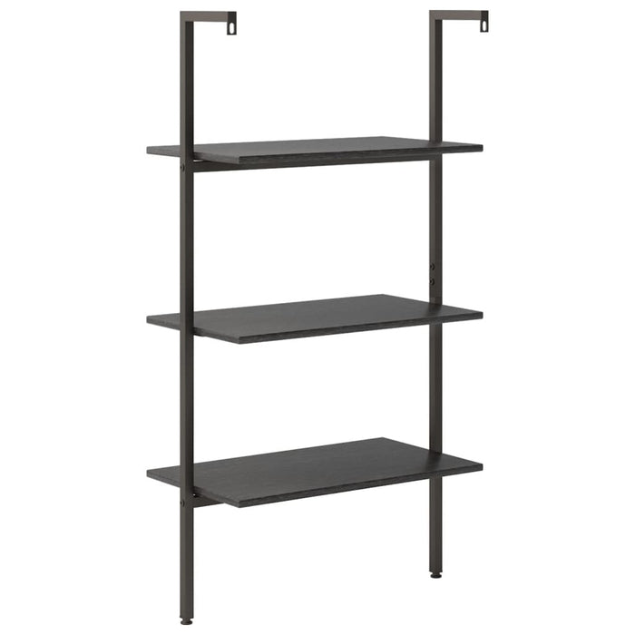 Raft înclinat cu 3 niveluri, negru, 64x35x120,5 cm - WALTI WALTI