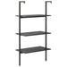 Raft înclinat cu 3 niveluri, negru, 64x35x120,5 cm - WALTI WALTI