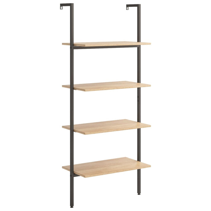 Raft înclinat cu 4 niveluri maro deschis / negru 64x35x152,5 cm - WALTI WALTI