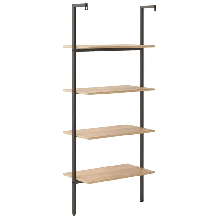 Raft înclinat cu 4 niveluri maro deschis / negru 64x35x152,5 cm - WALTI WALTI