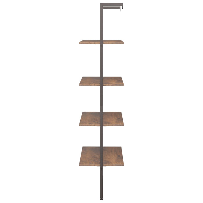 Raft înclinat cu 4 niveluri maro închis / negru 64x35x152,5 cm - WALTI WALTI