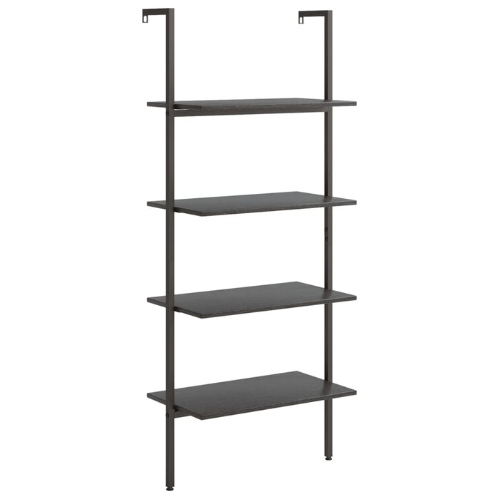 Raft sprijinit, cu 4 niveluri, negru, 64x35x152,5 cm - WALTI WALTI