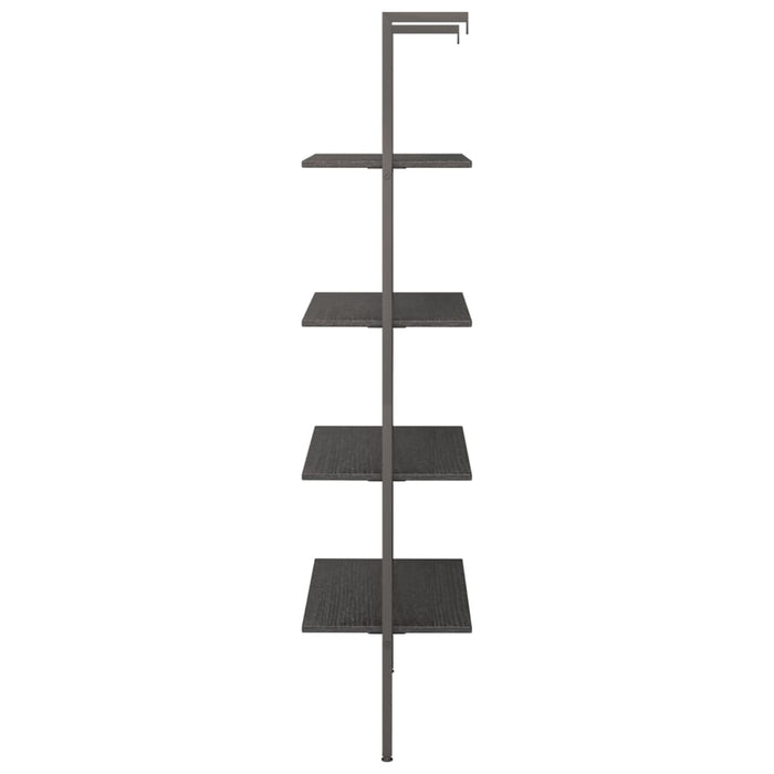 Raft sprijinit, cu 4 niveluri, negru, 64x35x152,5 cm - WALTI WALTI