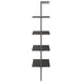 Raft sprijinit, cu 4 niveluri, negru, 64x35x152,5 cm - WALTI WALTI