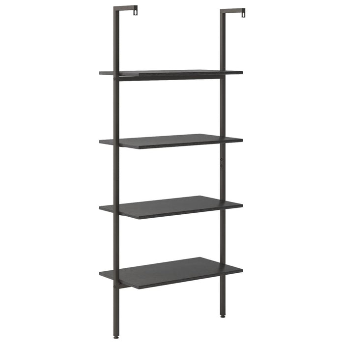 Raft sprijinit, cu 4 niveluri, negru, 64x35x152,5 cm - WALTI WALTI
