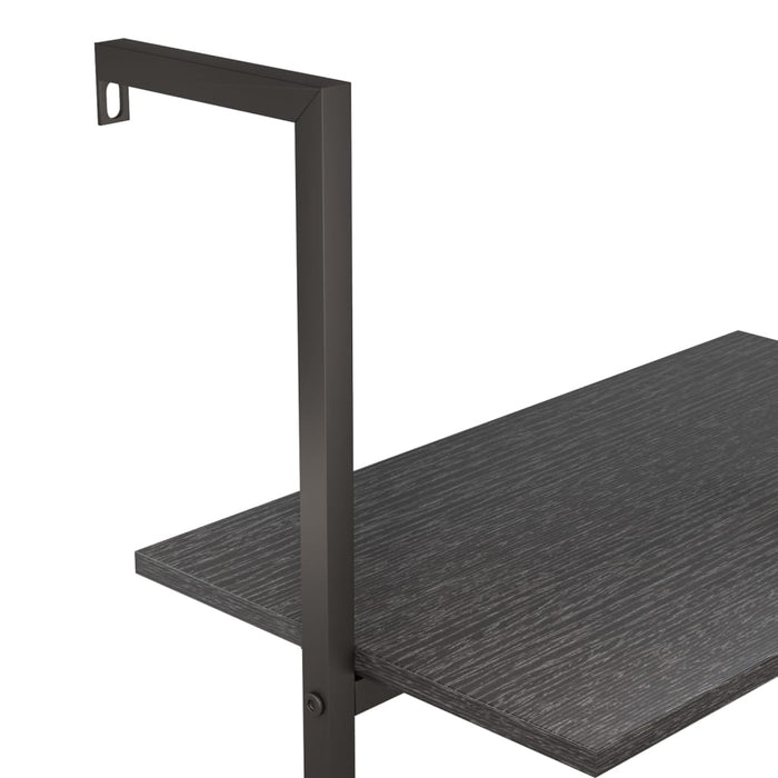 Raft sprijinit, cu 4 niveluri, negru, 64x35x152,5 cm - WALTI WALTI
