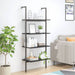 Raft sprijinit, cu 4 niveluri, negru, 64x35x152,5 cm - WALTI WALTI