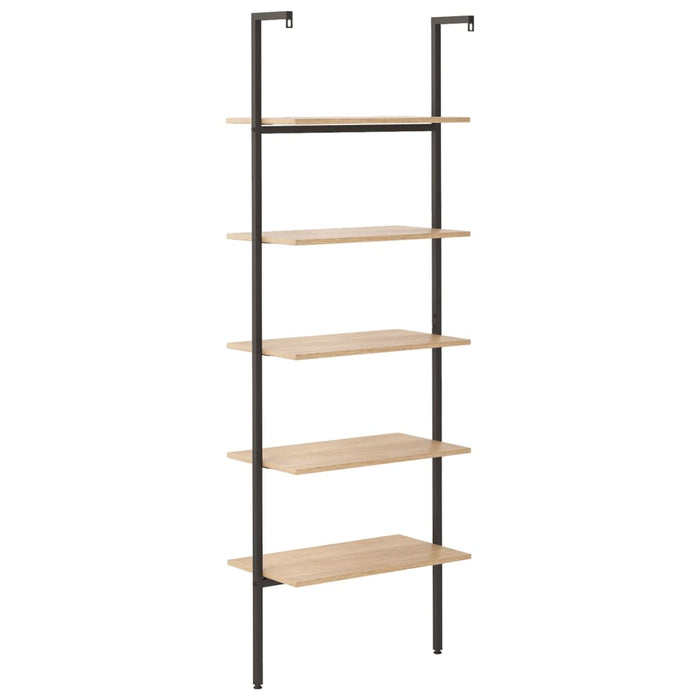 Raft înclinat cu 5 niveluri maro deschis / negru 64x35x185 cm - WALTI WALTI