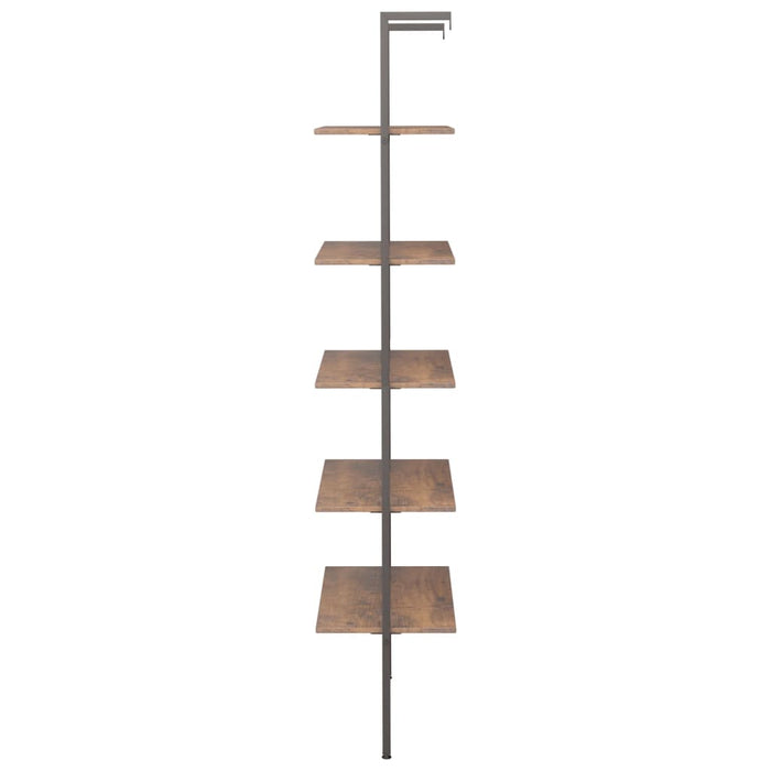 Raft înclinat cu 5 niveluri maro închis / negru 64x35x185 cm - WALTI WALTI