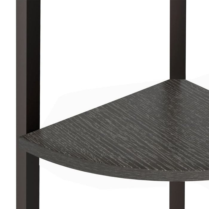 Raft de colț cu 3 niveluri, negru, 45,5x31,5x120 cm - WALTI WALTI